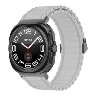For Samsung Galaxy Watch Ultra 47mm Kalebol Ocean Loop Nylon Braided Watch Band(White)