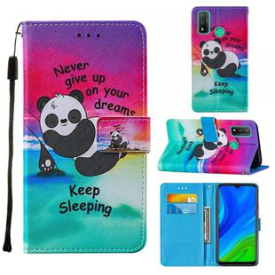 For Huawei P smart 2020 Cross Texture Painting Pattern Horizontal Flip Leather Case with Holder & Card Slots & Wallet & Lanyard(Sleeping Baby)