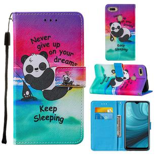 For Oppo A7 / A5S / A12 Cross Texture Painting Pattern Horizontal Flip Leather Case with Holder & Card Slots & Wallet & Lanyard(Sleeping Baby)
