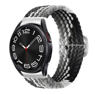 For Samsung Galaxy Watch 7 / 6 / 5 / 4  Kalebol Eight Buckle Nylon Braided Watch Band(Chocolate)
