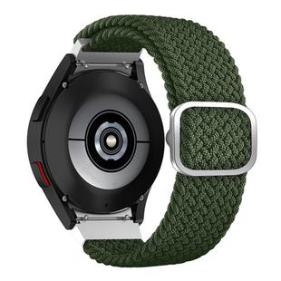 For Samsung Galaxy Watch 7 / 6 / 5 / 4  Kalebol Eight Buckle Nylon Braided Watch Band(Army Green)