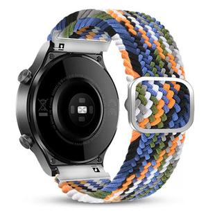 For Samsung Galaxy Watch 7 / 6 / 5 / 4  Kalebol Eight Buckle Nylon Braided Watch Band(Denim Colorful)