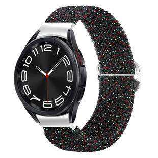 For Samsung Galaxy Watch 7 / 6 / 5 / 4  Kalebol Eight Buckle Nylon Braided Watch Band(Starlight Black)