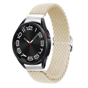 For Samsung Galaxy Watch 7 / 6 / 5 / 4  Kalebol Eight Buckle Nylon Braided Watch Band(Starlight)