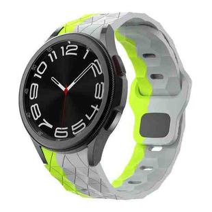 For Samsung Galaxy Watch 4 / 5 / 6 Kalebol Football Pattern Reverse Buckle Silicone Strap(Wild Path Grey Green)