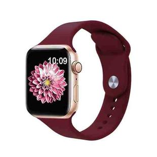 For Apple Watch 42mm / 41mm / 40mm / 38mm Kalebol Reverse Buckle Silicone Watch Band(Wine Red)