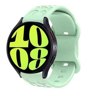 18mm Kalebol Leopard Print Butterfly Buckle Silicone Watch Band(Teal Blue)