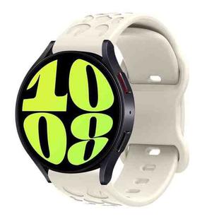20mm Kalebol Leopard Print Butterfly Buckle Silicone Watch Band(Starlight)