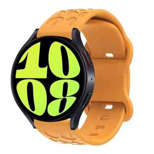 22mm Kalebol Leopard Print Butterfly Buckle Silicone Watch Band(Yellow)