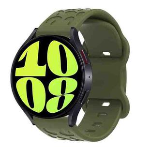 22mm Kalebol Leopard Print Butterfly Buckle Silicone Watch Band(Army Green)