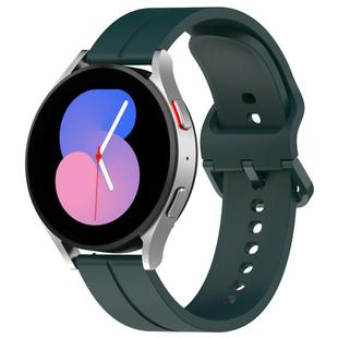 Kalebol 22mm Grooved Silicone Strap(Dark Green)