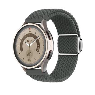22mm Kalebol Nylon Braided Loop Magnetic Buckle Watch Band(Space Grey)
