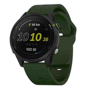 22mm Kalebol Dot Studded Buckle Silicone Watch Band(Army Green)