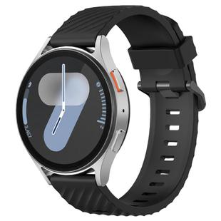 22mm Kalebol Steel Buckle Spruce Silicone Watch Band(Black)