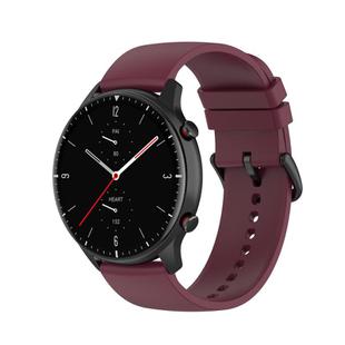 22mm Kalebol Round Tail Silicone Watch Band(Wine Red)