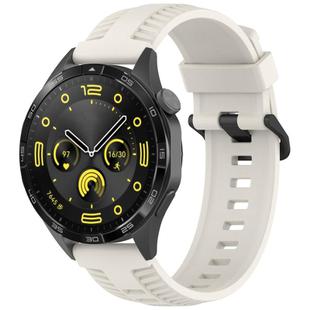 22mm Kalebol Black Buckle Tire Pattern Silicone Watch Band(Starlight)