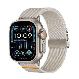 For Apple Watch 46mm / 49mm / 45mm / 44mm Kalebol Parachute Buckle Elastic Nylon Watch Band(Starlight)