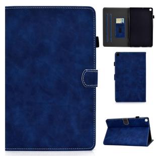 For Samsung Galaxy Tab A7 10.4 2020 T500 Cowhide Texture Horizontal Flip Leather Case with Holder & Card Slots(Blue)
