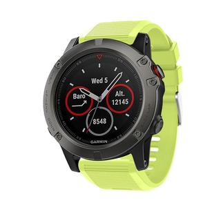 For Garmin QuickFit Kalebol 26mm Rhombus Texture Silicone Watch Band(Grass Green)