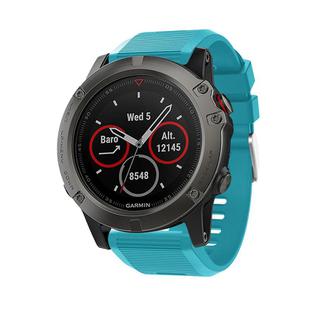 For Garmin QuickFit Kalebol 26mm Rhombus Texture Silicone Watch Band(Blue)