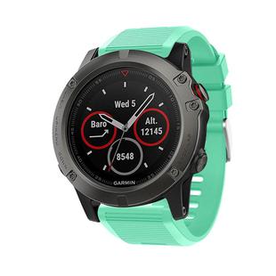 For Garmin QuickFit Kalebol 26mm Rhombus Texture Silicone Watch Band(Teal)