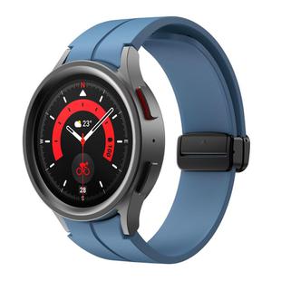For Samsung Galaxy Watch7 / 6 / 5 Kalebol Concave Folding Magnetic Buckle Silicone Strap(Blue)