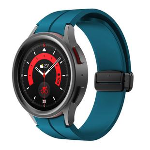 For Samsung Galaxy Watch7 / 6 / 5 Kalebol Concave Folding Magnetic Buckle Silicone Strap(Rock Blue)