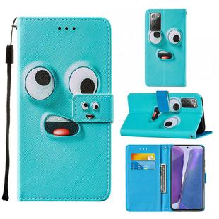 For Samsung Galaxy Note20 / 5G Cross Texture Painting Pattern Horizontal Flip Leather Case with Holder & Card Slots & Wallet & Lanyard(Big-eye Monster)
