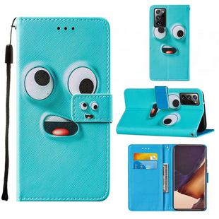 For Samsung Galaxy Note20 Ultra / 5G Cross Texture Painting Pattern Horizontal Flip Leather Case with Holder & Card Slots & Wallet & Lanyard(Big-eye Monster)