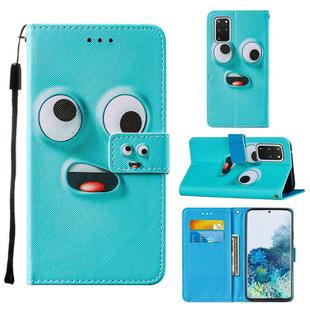 For Samsung Galaxy S20+ Cross Texture Painting Pattern Horizontal Flip Leather Case with Holder & Card Slots & Wallet & Lanyard(Big-eye Monster)