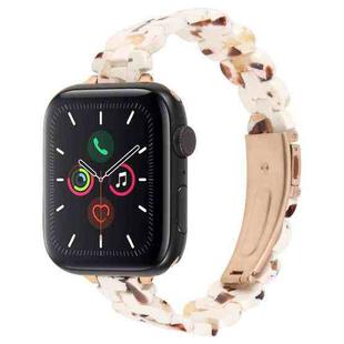 For Apple Watch 46mm / 49mm / 45mm / 44mm Oval Resin Watch Band(Nougat)
