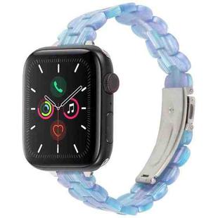 For Apple Watch 46mm / 49mm / 45mm / 44mm Oval Resin Watch Band(Blue Phantom)