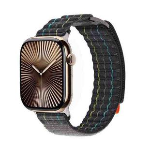 For Apple Watch 42mm / 41mm / 40mm / 38mm Kalebol  Dual-section Sports Nylon Loop Watch Band(Charcoal Grey)