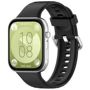 For Huawei Watch Fit3 Kalebol Soft Silicone Strap(Black)