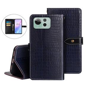 For Asus Zenfone 12 Ultra idewei Crocodile Texture Leather Phone Case(Dark Blue)