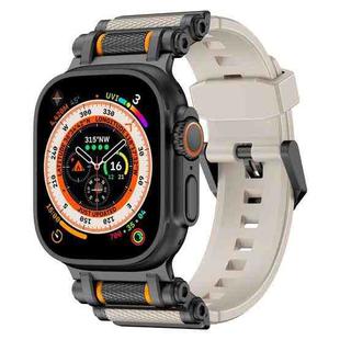 For Apple Watch 46mm / 49mm / 45mm / 44mm Armor Gear Silicone Watch Band(Black Starlight)
