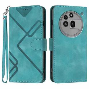 For Nothing Phone 3a Pro Line Pattern Skin Feel Leather Phone Case(Light Blue)