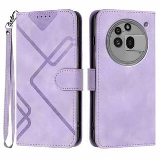 For Nothing Phone 3a Pro Line Pattern Skin Feel Leather Phone Case(Light Purple)