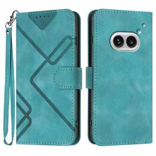 For Nothing Phone 2a Line Pattern Skin Feel Leather Phone Case(Light Blue)