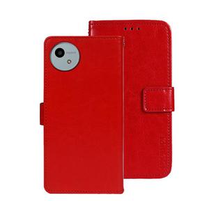 For Sharp Aquos wish4 idewei Crazy Horse Texture Leather Phone Case(Red)