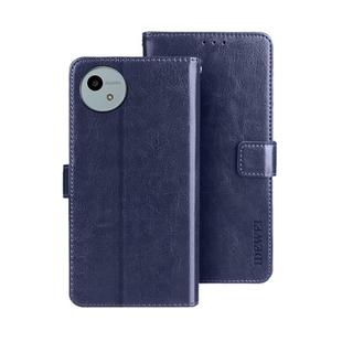 For Sharp Aquos wish4 idewei Crazy Horse Texture Leather Phone Case(Blue)