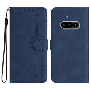 For Nothing Phone 3a Heart Pattern Skin Feel Leather Phone Case(Royal Blue)