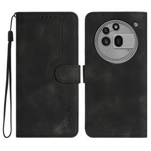 For Nothing Phone 3a Pro Heart Pattern Skin Feel Leather Phone Case(Black)