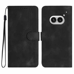 For Nothing Phone 2a Heart Pattern Skin Feel Leather Phone Case(Black)