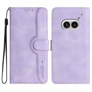 For Nothing Phone 2a Heart Pattern Skin Feel Leather Phone Case(Purple)