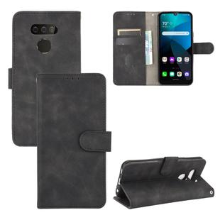 For LG Harmony 4 Solid Color Skin Feel Magnetic Buckle Horizontal Flip Calf Texture PU Leather Case with Holder & Card Slots & Wallet(Black)