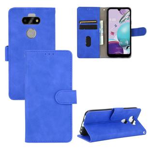 For LG K31 / Aristo 5 Solid Color Skin Feel Magnetic Buckle Horizontal Flip Calf Texture PU Leather Case with Holder & Card Slots & Wallet(Blue)