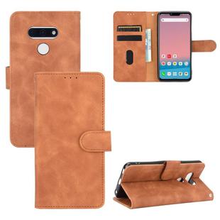 For LG Style 3 Solid Color Skin Feel Magnetic Buckle Horizontal Flip Calf Texture PU Leather Case with Holder & Card Slots & Wallet(Brown)