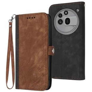 For Nothing Phone 3a Pro Side Buckle Double Fold Hand Strap Leather Phone Case(Brown)
