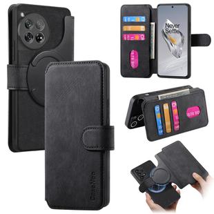 For OnePlus 12 CaseNeo MagSafe RFID Anti-theft Retro Leather Phone Case(Black)